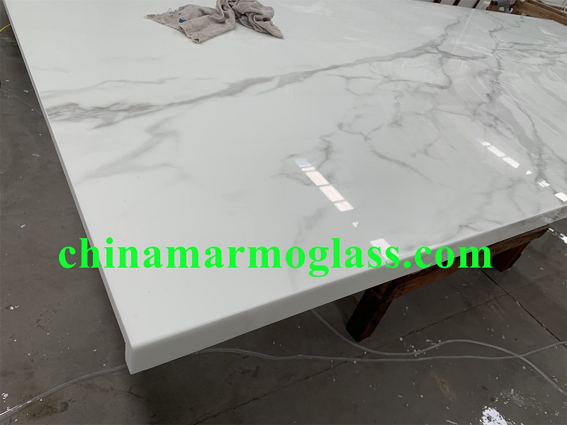 3D Printing Nano Crystallized Glass Stone Artificial Calcutta Marble Slabs