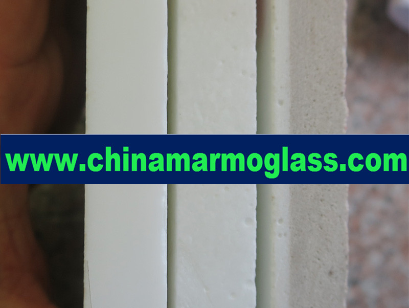 Composite Marmoglass is the Crystal White Glass with Porcela...