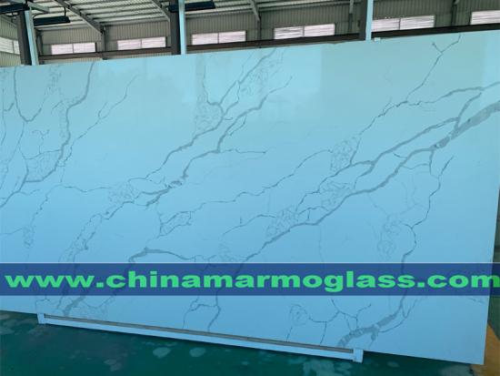 Prefab Artificial Calacatta and Cararra White Quartz Countertop for Kitchen Bathroom Hotel Project