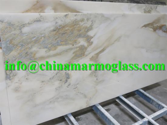 Natural Landscape White Marble Slab for Background