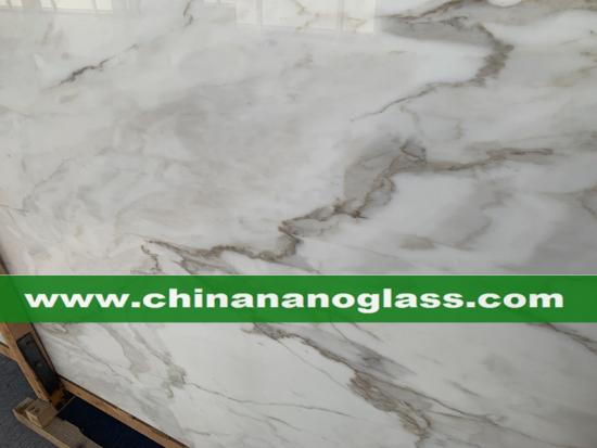 Calacatta White Nano Glass Calacatta White Slab