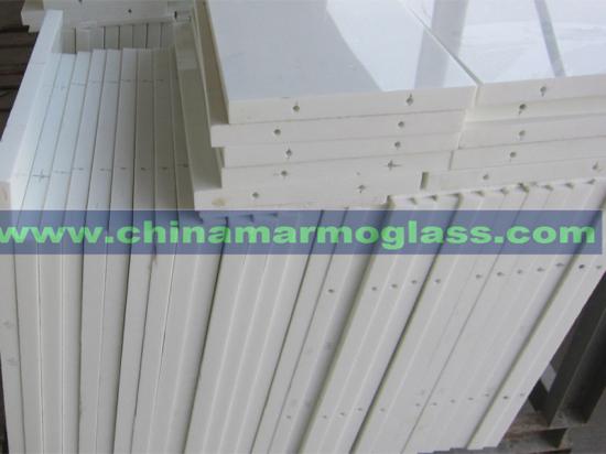 Latest Generation of Super White Nanoglass Slabs White Nanoglass Tiles