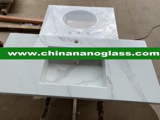 Nanoglass 3 Countertop with Basin Crystallized Stone Countertop