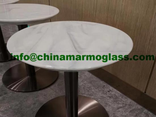 Artificial Nano Crystallized Stone Tabletops Cloudy Veins Surface