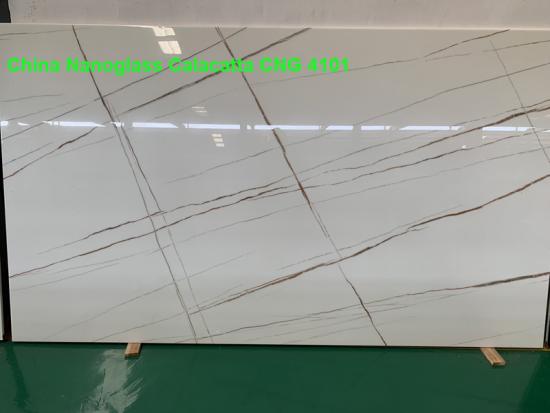 Nano Glass Calacatte White Slabs CNG4101