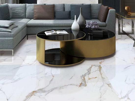 Calacatta Gold Vein Nanoglass Flooring Tiles