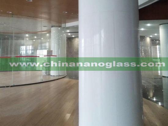 White Marmoglass Column Cladding