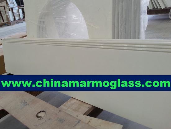 Marmoglass Super White Marble Stairs Step