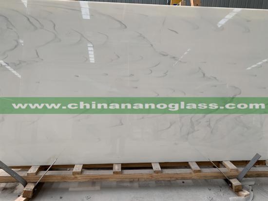 Calacatta White Nano Glass Stone Slab