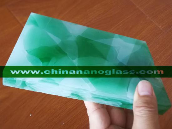 Mix Colors of 3D Marmoglass Glass2 With White and Green Color