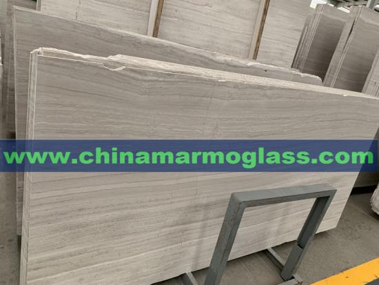 Chinese White Wood Vein Marble Slabs Cheap Factory Price