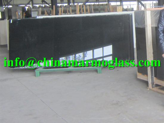 Black Artifical Nano Crystallized Glass Panel Slab factory price