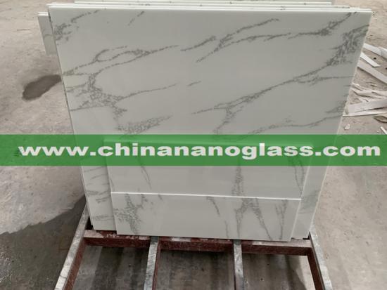 Calacatta Marmo Glass Slabs