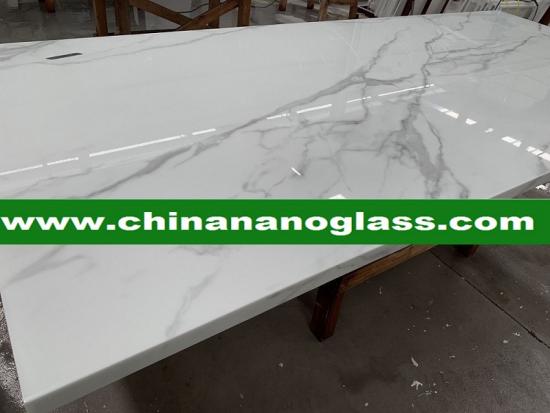 Nano glass Calacatta kitchen top and countertop