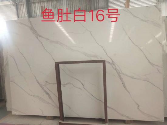 Polishing artificial calacatta white marble artificial marble