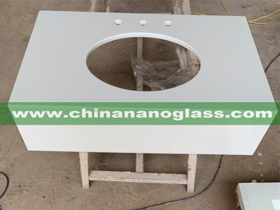 Prefab White Nanoglass Countertops