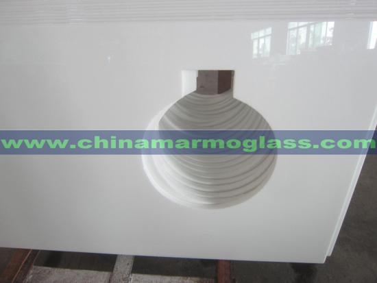 Nano White Glass Nano Crystallized Stone for Interior Countertops Decoration