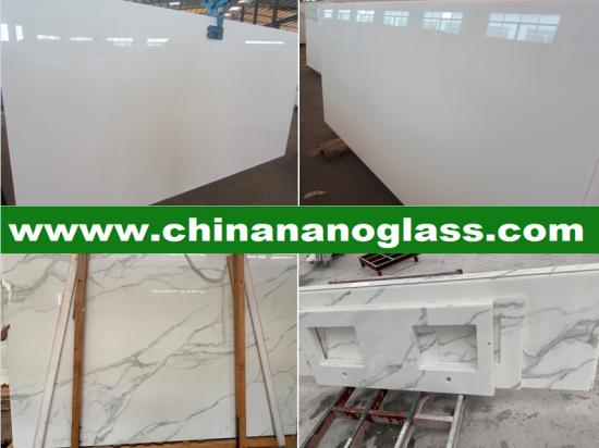 Nano Glass White Slabs 2860x1640x12mm