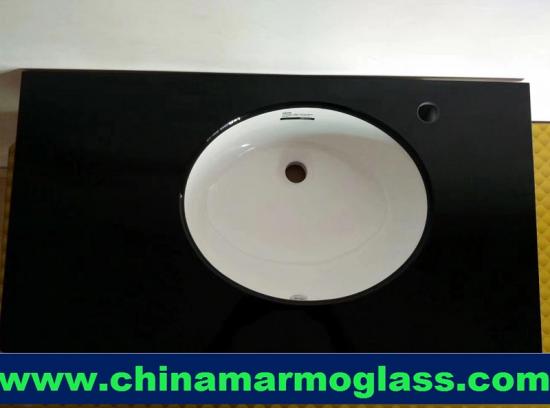 High Qulity Black Nano Glass Vanity tops Wholesale