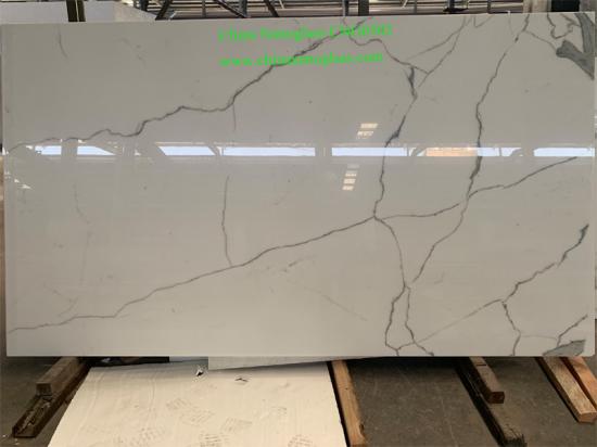 Calacatta White Nano Crystallized Glass Stone Slabs CNG0302