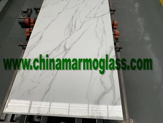 Marble look Calacatta nano glass