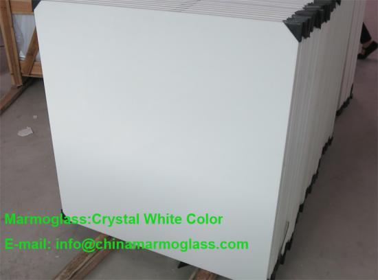 Marmoglass Crystallized White GLass Tiles 100x100CM