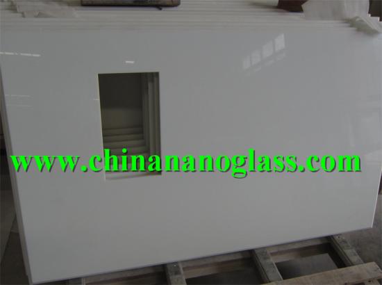 high quality nano white crystallized glass stone factory price