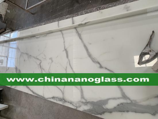 New Calacatta Nano Glass Stone Kitchen tops Calacatta Nano Glass vanity tops