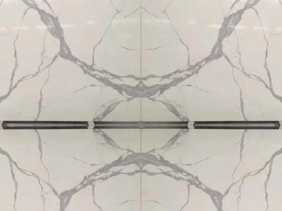 China Artificial Calacatta White Engineering Marble for Countertops and Vanitytops