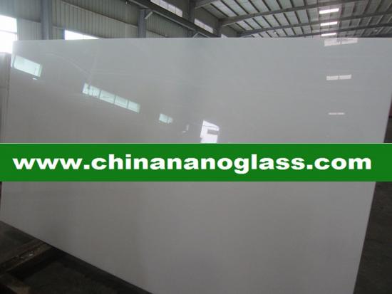 Nano White Crystallized Stone Polished Slabs High Glossy