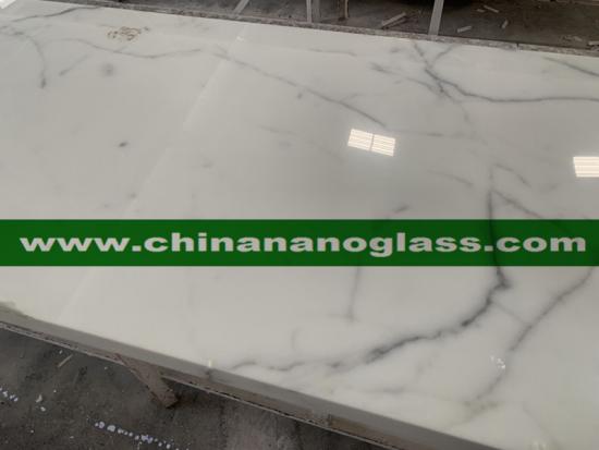 Polished Nano Crystallized Glass Stone White Marble Calacatta,Carrara, Pure White Colors
