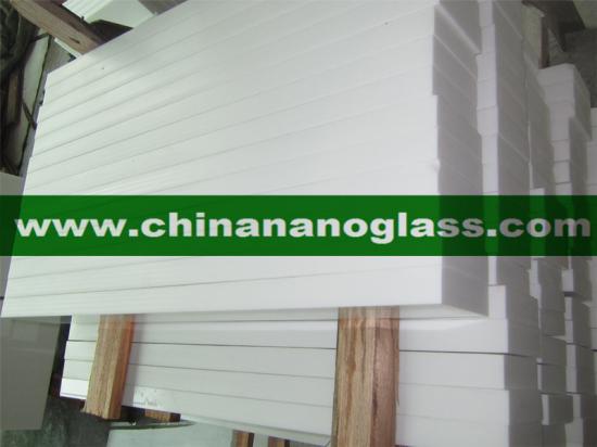 10-30mm thickness Factorys Price Polished Pure White Nano Crystal Glass White Artificial Marble Tiles