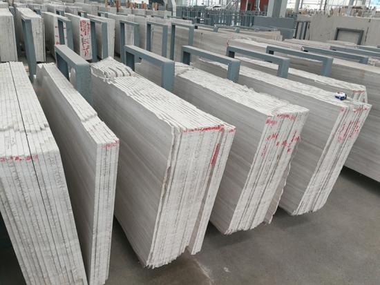 High Quality 2CM White Wood Marble Slabs