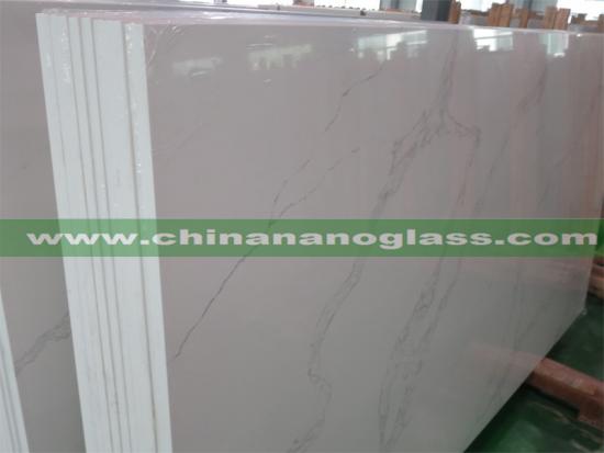 Polished Quartz Stone White Calacatta Quartz Slabs