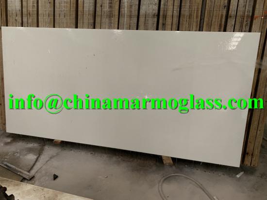 3cm White Nano Glass 3cm Polished Slabs to USA market