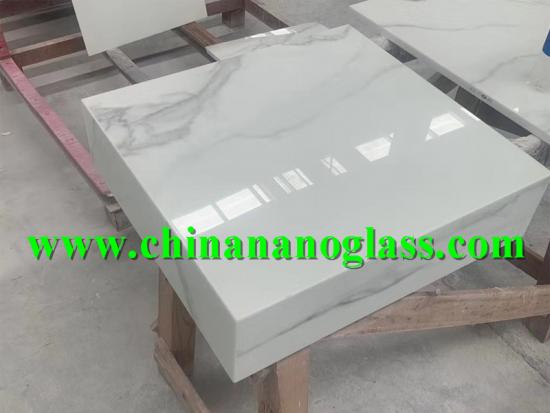 Nano Glass Calacatta White Nanoglass for kitchen bathroom countertops