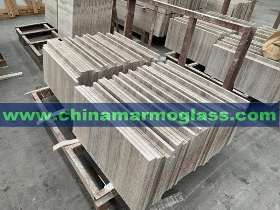 China White White Wood Grain Marble Tiles for Project