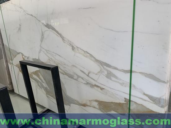 Italy Calacatta Gold Marble Polished Slab for Countertop