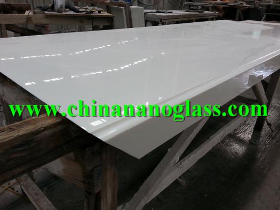 White nano glass Bathroom Vanity tops