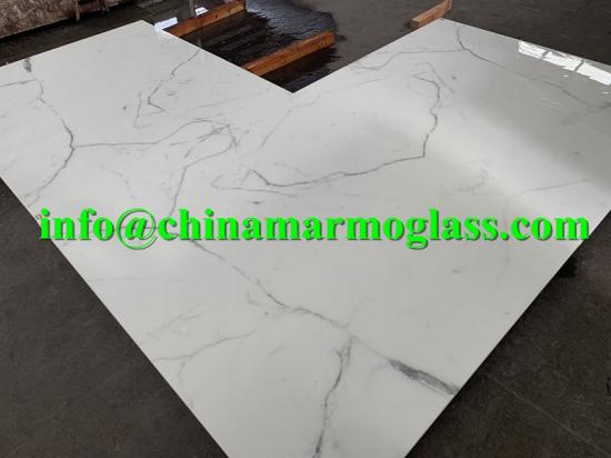 Crystal Calacatta Nano Glass Slab Stone