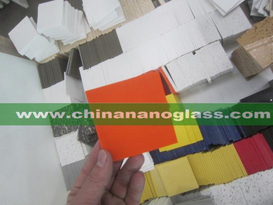 Pure Orange Quartz Stone Solid Surfaces Polished Slabs Artificial Stone Slabs for Hotel Kitchen Bathroom Countertops Backsplash