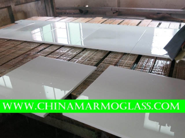 Glassos white tile 600x600mm Nano crystallized glass