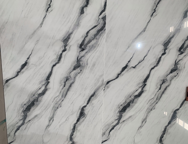 China Panda White Nano Glass Marble Polishing Tiles And Slabs