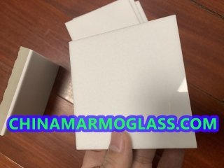 White Crystallized Glass Panel Porcelain backed composite ti...