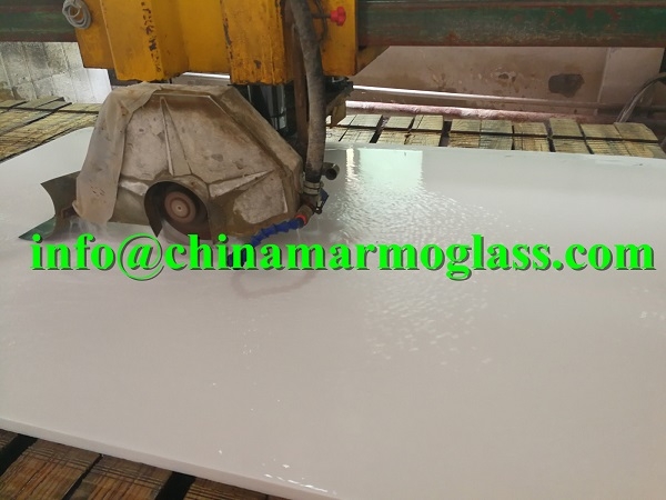 Nano White Glass Marble Slabs