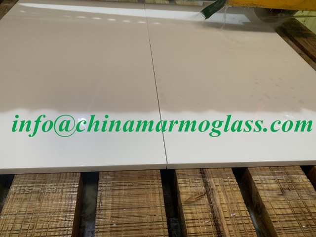 30mm Nano Crystallized White Glass Tiles