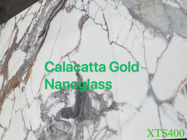 Nano Calacatta XTS400 Calacatta Nano Glass Slab