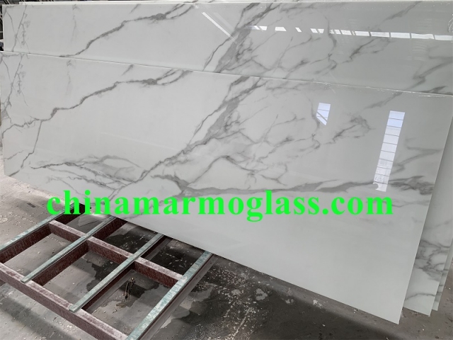 3D Printing Nano Crystallized Glass Stone Artificial Calcutta Marble Slabs