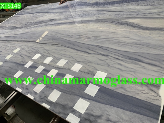 Azul Macaubas Nano Glass Marble Effect Large Slabs