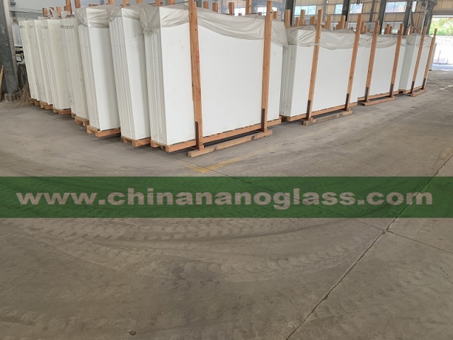 Top factory Nanoglass White nano Crystallized Glass slab for countertops super white nano